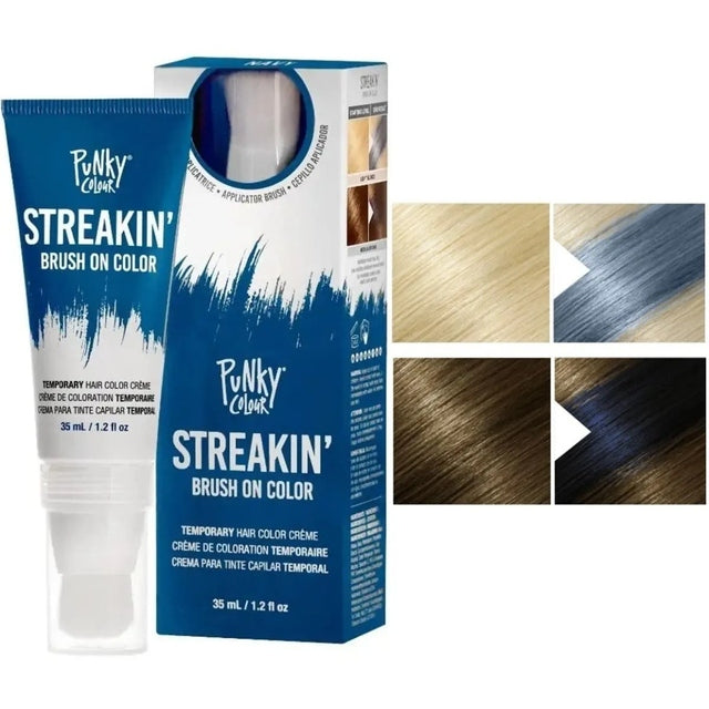 Punky Colour Streakin' Brush On Temporary Hair Color Creme 35ml - Navy