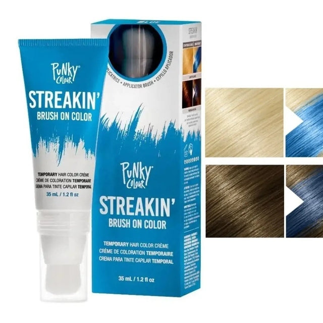 Punky Colour Streakin' Brush On Temporary Hair Color Creme 35ml - Blue