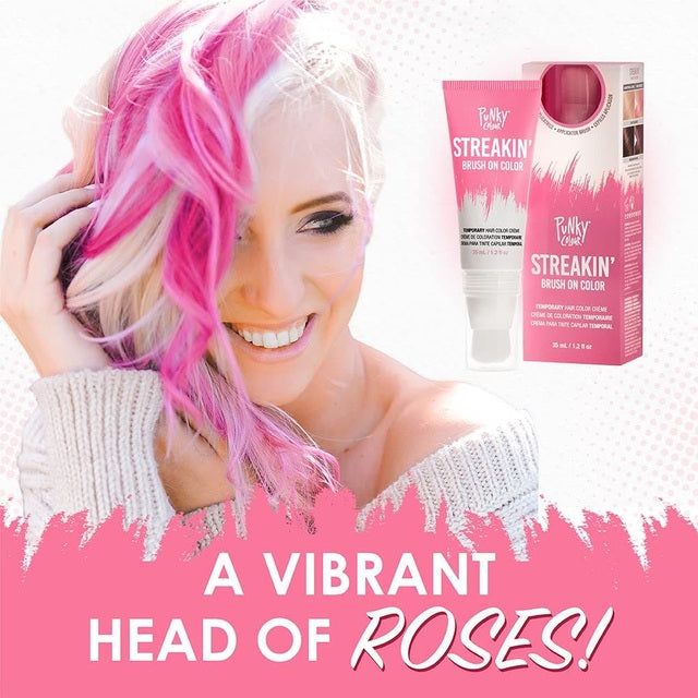Punky Colour Streakin' Brush On Temporary Hair Color Creme 35ml - Rose
