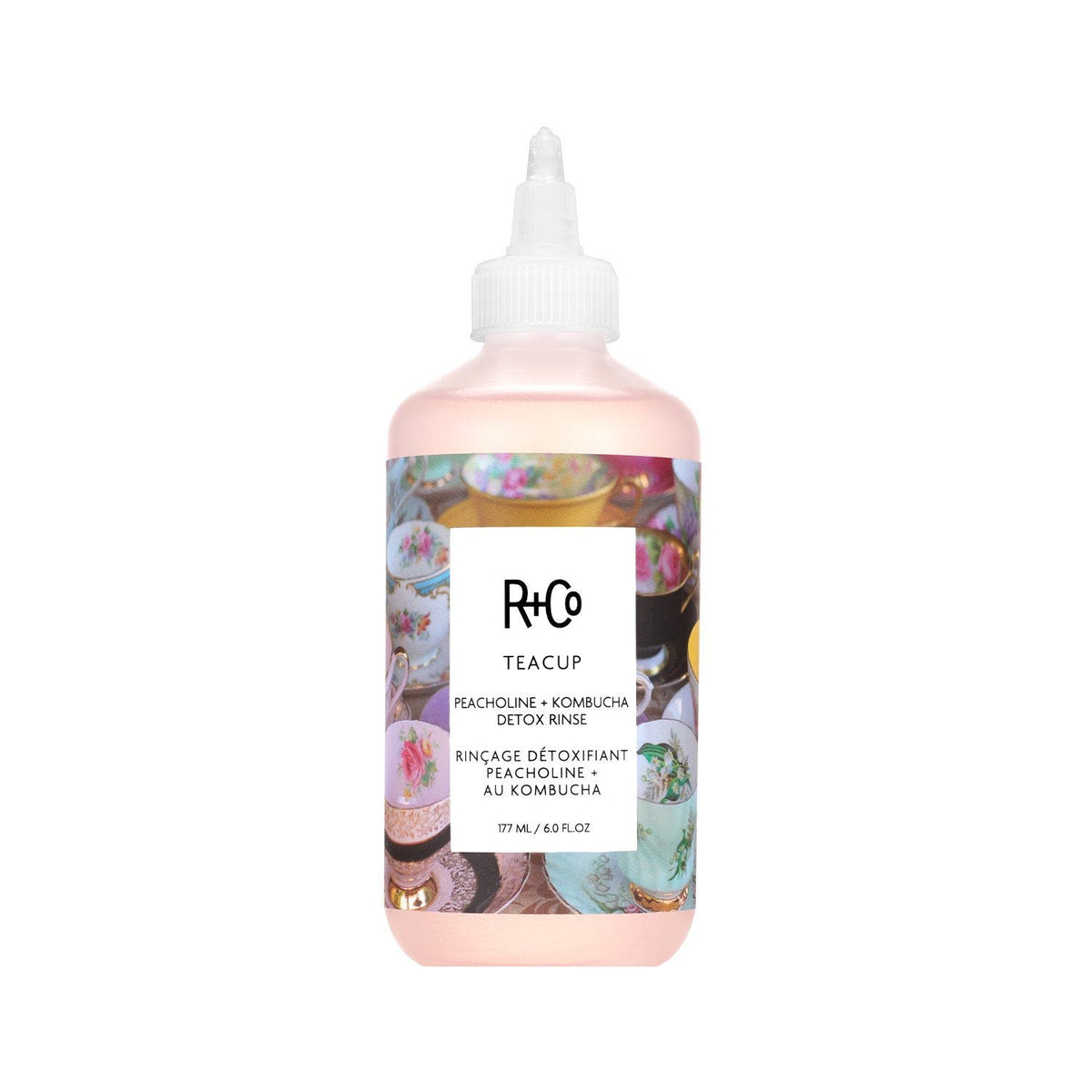 R+Co Teacup Peacholine + Kombucha Detox Rinse 177ml