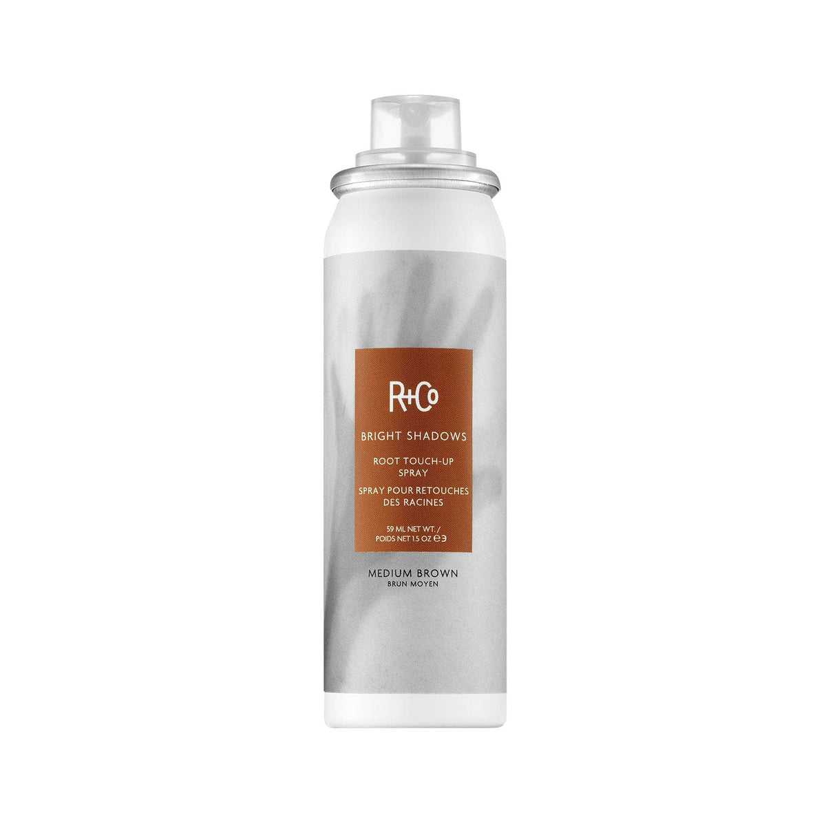 R+Co Bright Shadows Root Touch-Up Spray 59ml - Medium Brown
