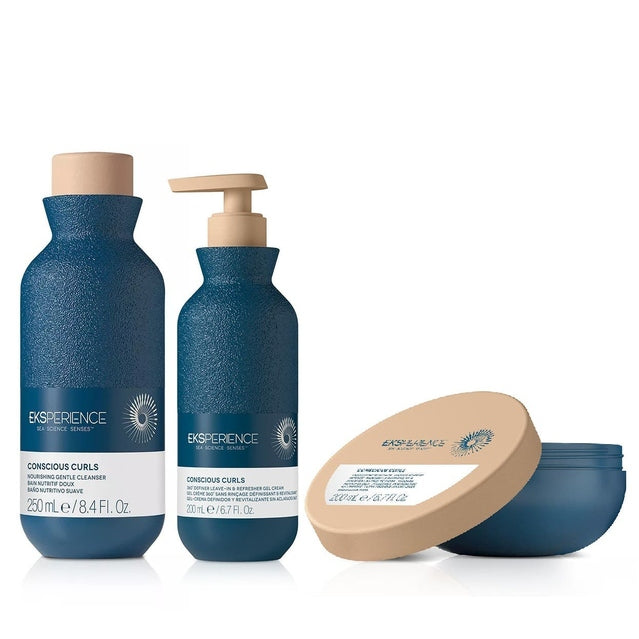 Revlon Professional Eksperience Conscious Curls TRIO Cleanser, Mask and Definer Gel Cream