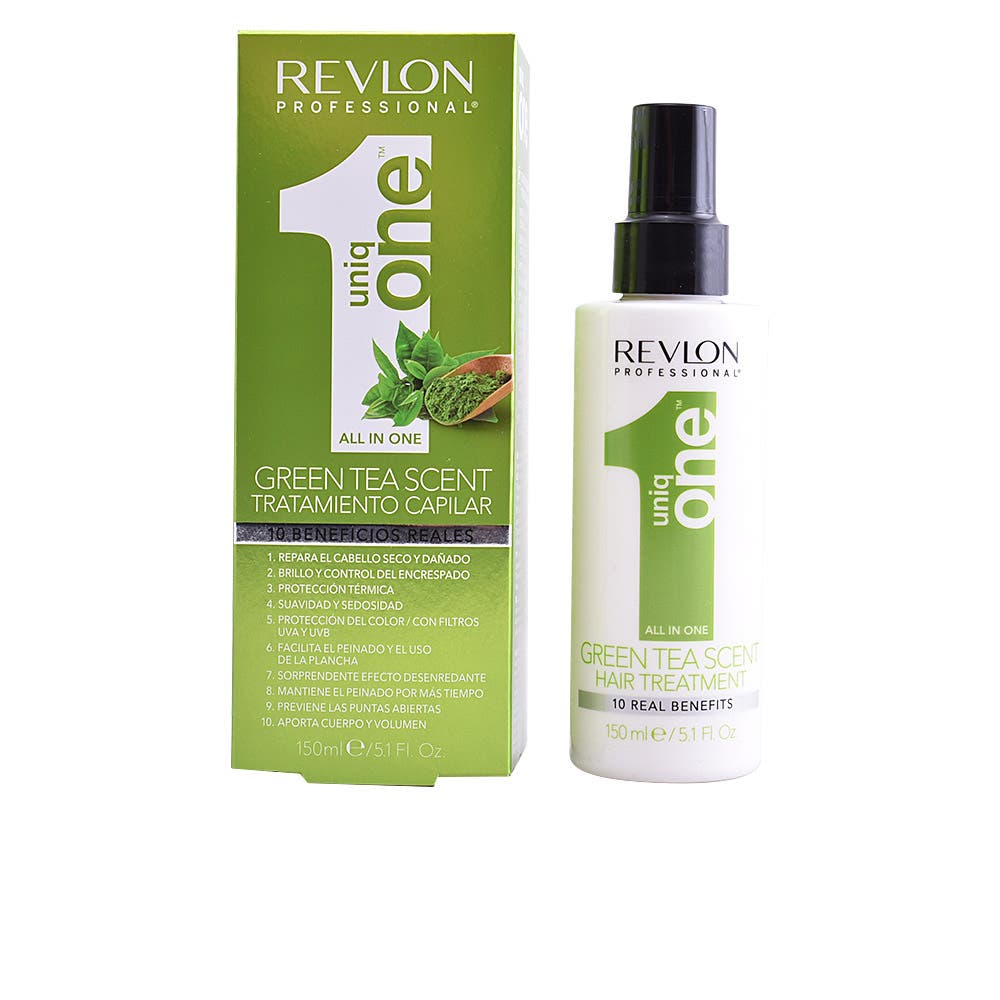 Revlon Professional UniqOne All In One Green Tea hair treatment 150ml bottle with matching box
