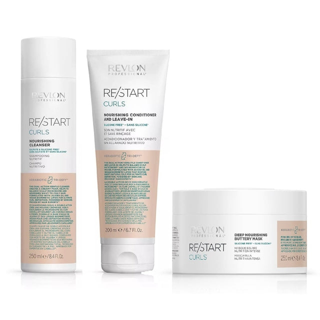 Revlon RE/START Curls Trio Cleanser,Conditioner & Mask