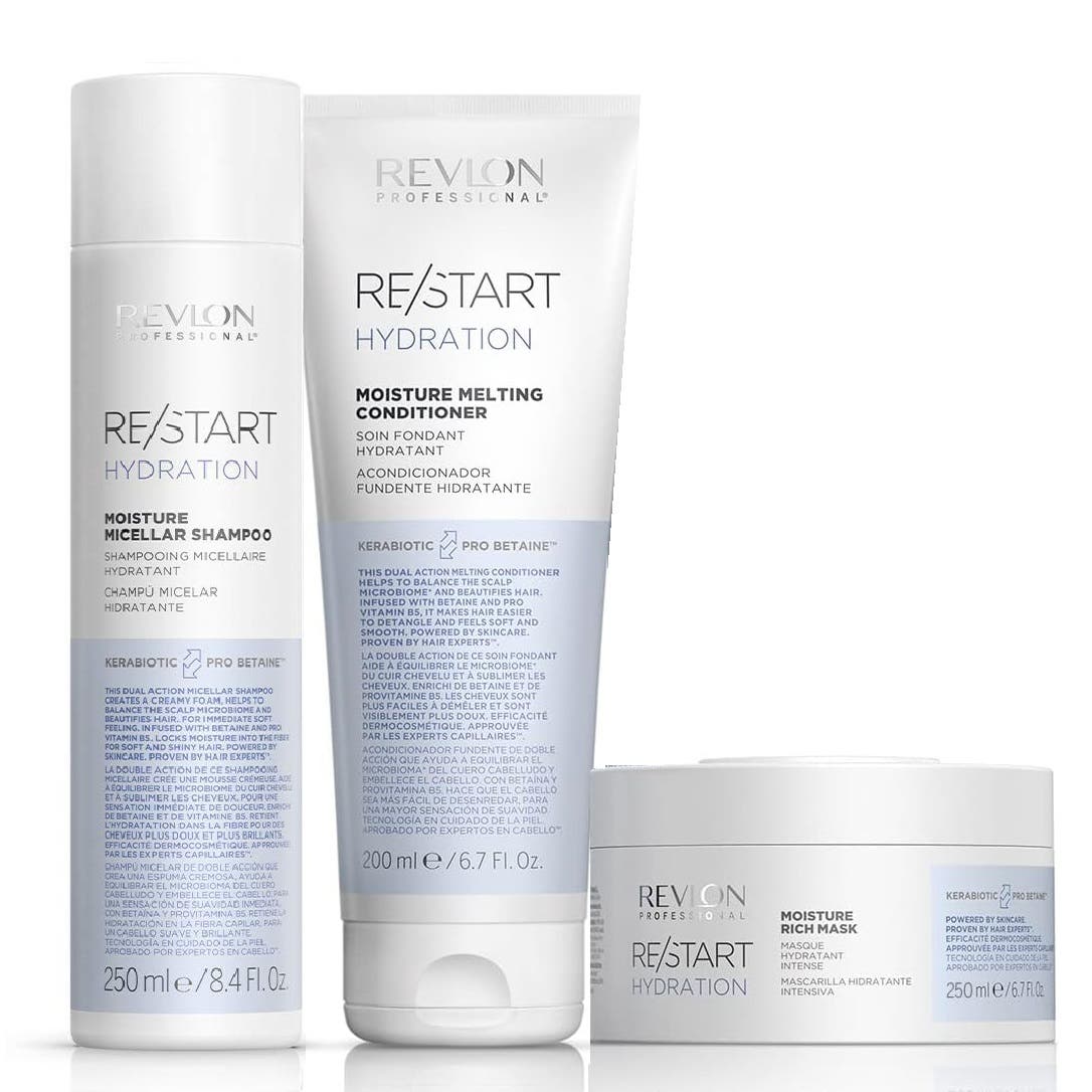 Revlon RE/START Hydration Trio Shampoo,Conditioner & Mask