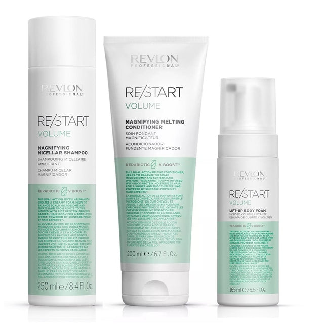 Revlon RE/START Volume Trio Shampoo,Conditioner & Lift-Up Body Foam