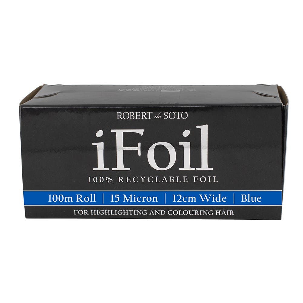 Robert De Soto 100m, 12cm Wide IFoil – 15 Micron, Blue