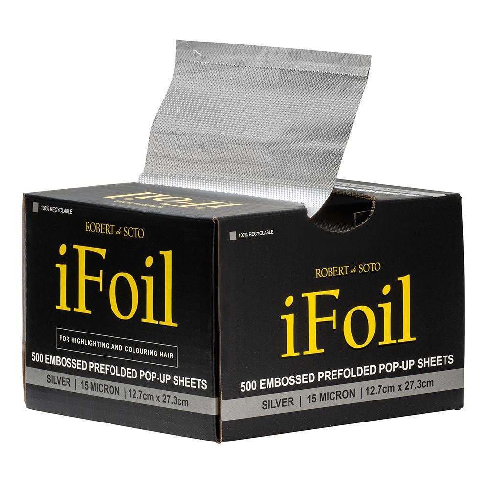 Robert De Soto IFoil Embossed Pop Up Silver 15 Micron 500 Sheets 12.7cm x 27.3cm 138058