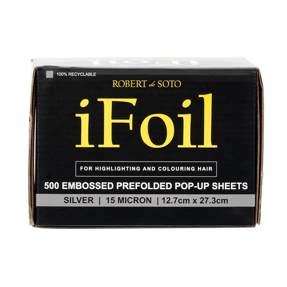 Robert De Soto IFoil Embossed Pop Up Silver 15 Micron 500 Sheets 12.7cm x 27.3cm 138058