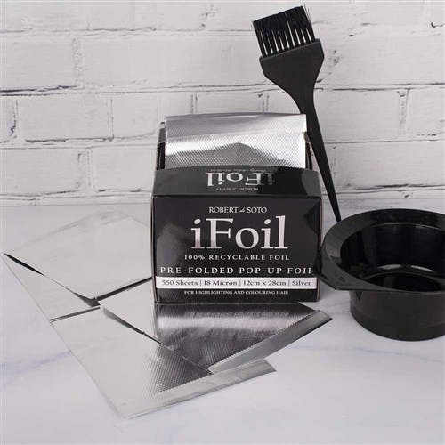 Robert De Soto IFoil Pre Folded Pop Up Silver 18 Micron 550 Sheets 12cm x 28cm 137805