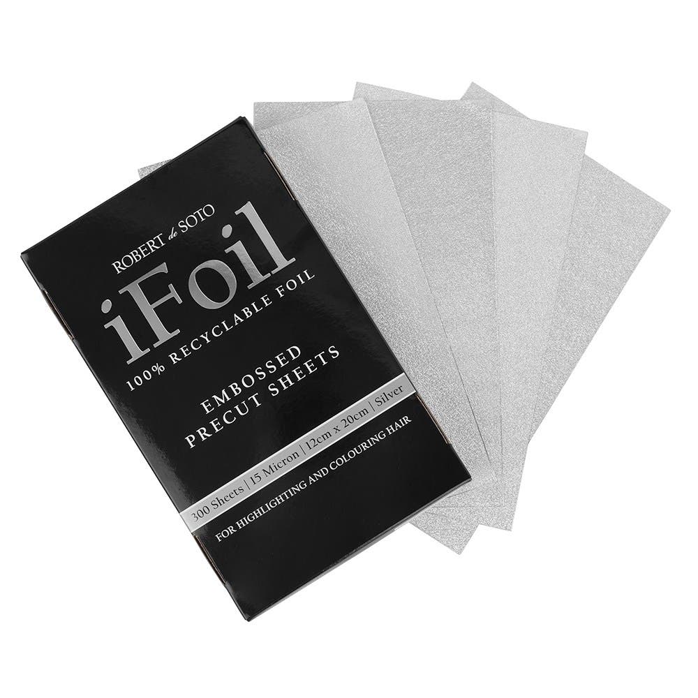 Robert De Soto Pre-Cut Embossed Silver iFoil 15 Microns 300 sheets 138040