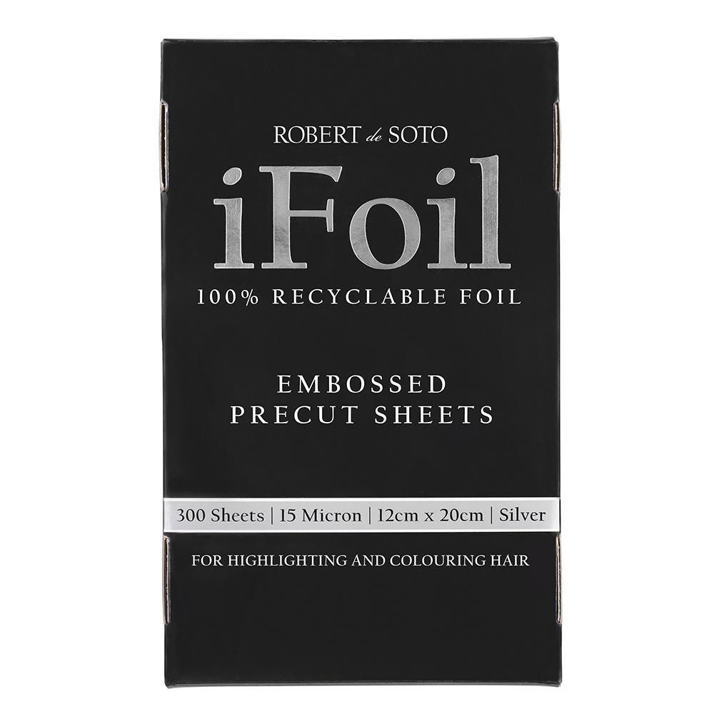 Robert De Soto Pre-Cut Embossed Silver iFoil 15 Microns 300 sheets 138040