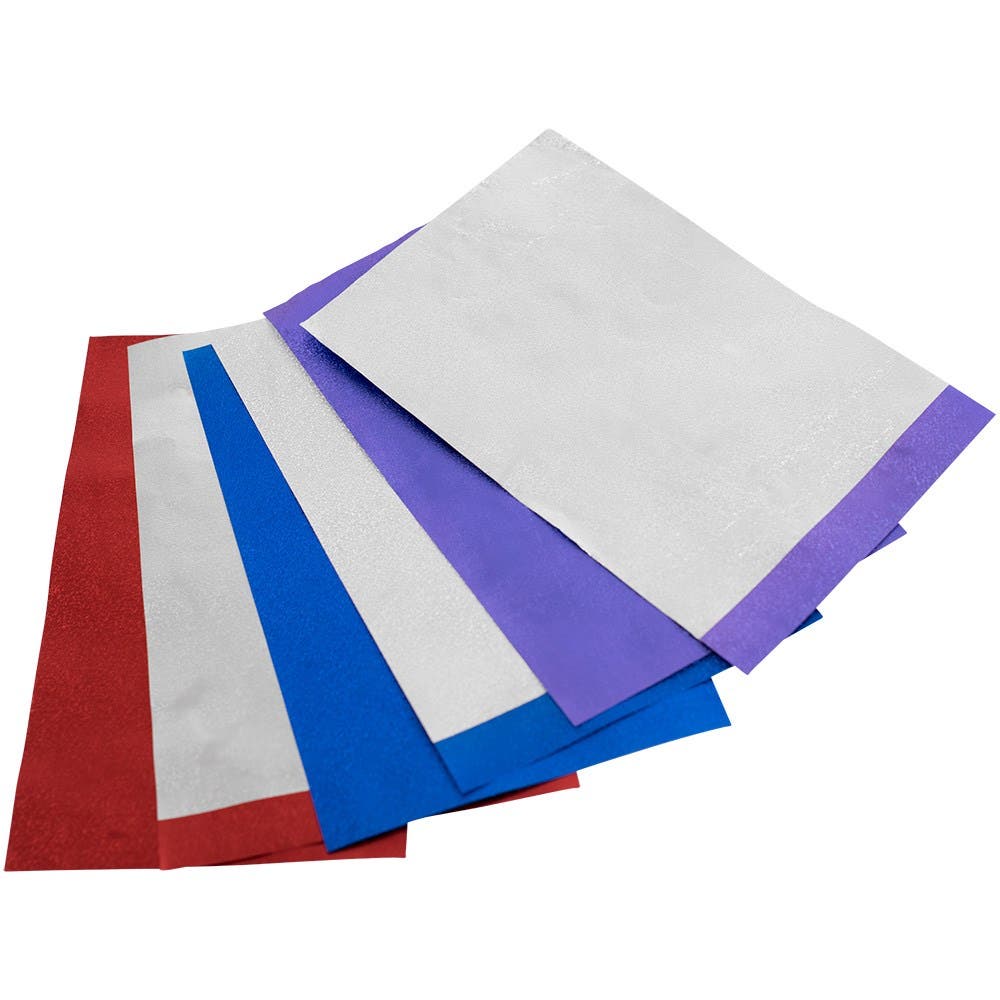 Robert de Soto 300 Coloured Embossed Frefolded Foil Sheets, 15 micron 12cmx20cm 138009