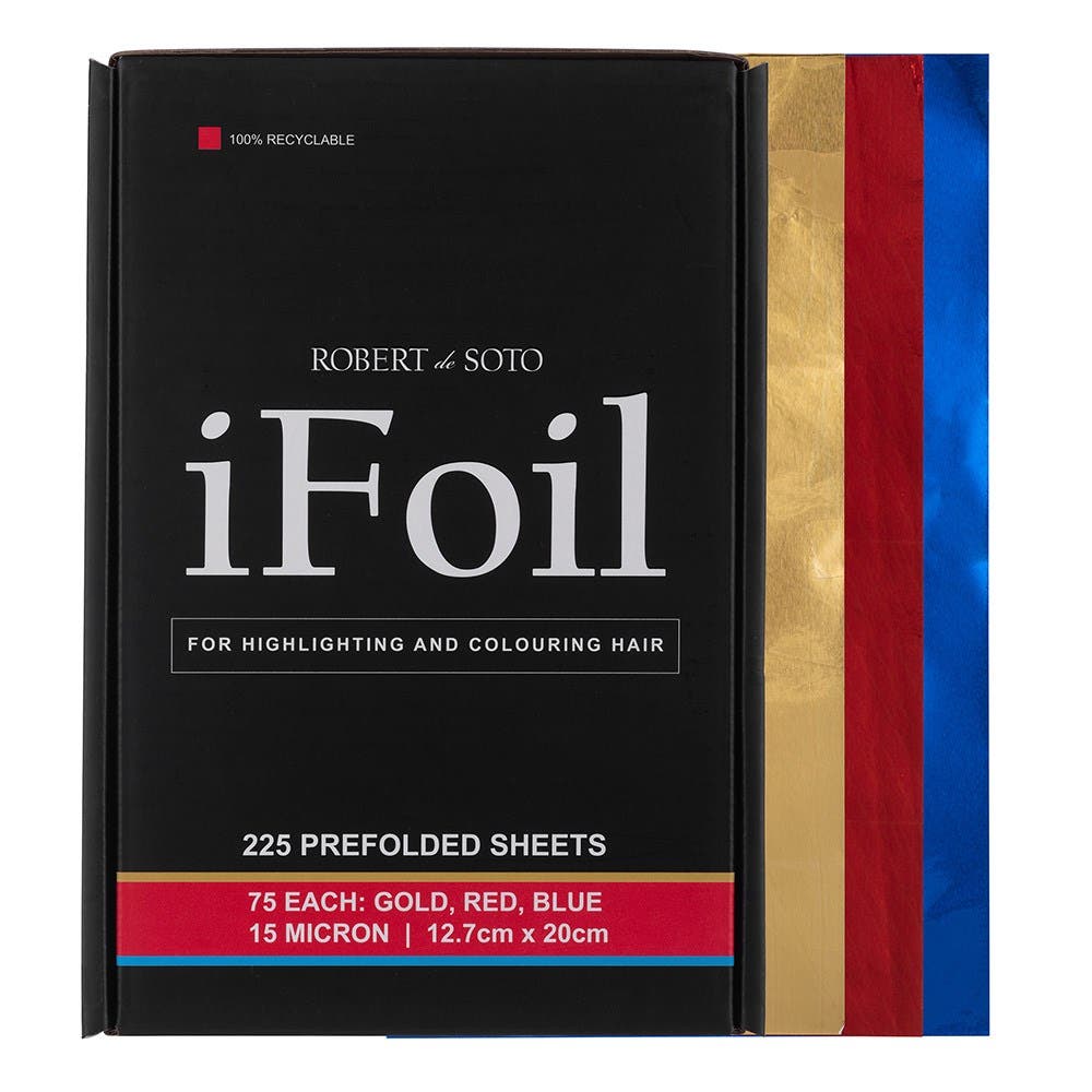 Robert de Soto Pre Cut Foil 225 Sheets Coloured Frefolded Foil, 15 Microns 12.7x20cm 138008
