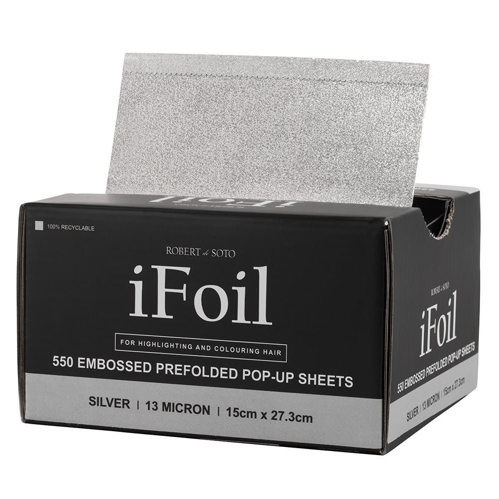 Robert de Soto iFoil Embossed Pop Up Foil 13 Micron 550 Sheets,15cm x 27.3cm Silver 137851