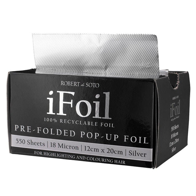 Robert De Soto IFoil Pop Up Silver 18 Micron 550 Sheets 12cm x 20cm 137804