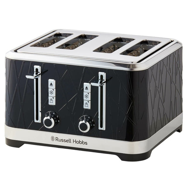 Russell Hobbs Structure 4 Slice Toaster Black RHT334BLK