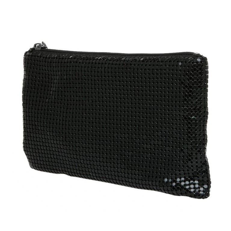 SB Mesh Zip Top Clutch/ Makeup Bag
