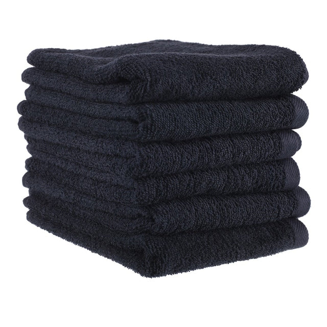 SSS 95g Black Bleach-Resistant Salon Towels 100% Cotton Hand Towels Barber/Beauty/Gym/Hotel/Spa 40x70 Pack of 10