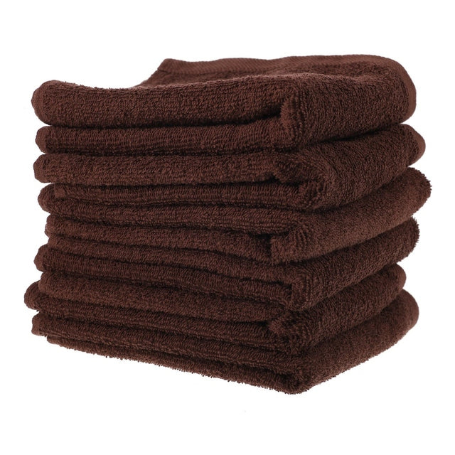 SSS 95g Brown Bleach-Resistant Salon Towels 100% Cotton 40x70cm Pack of 10