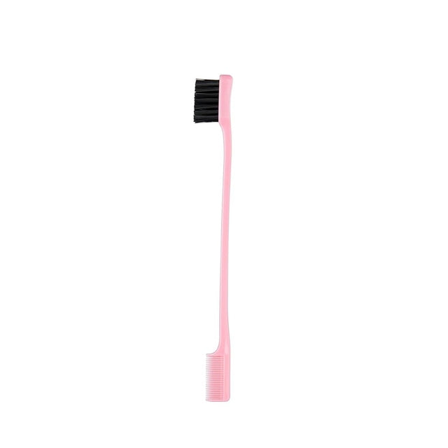 SSS Double Sided Edge Control Brush and Comb 2 in 1 - Pink