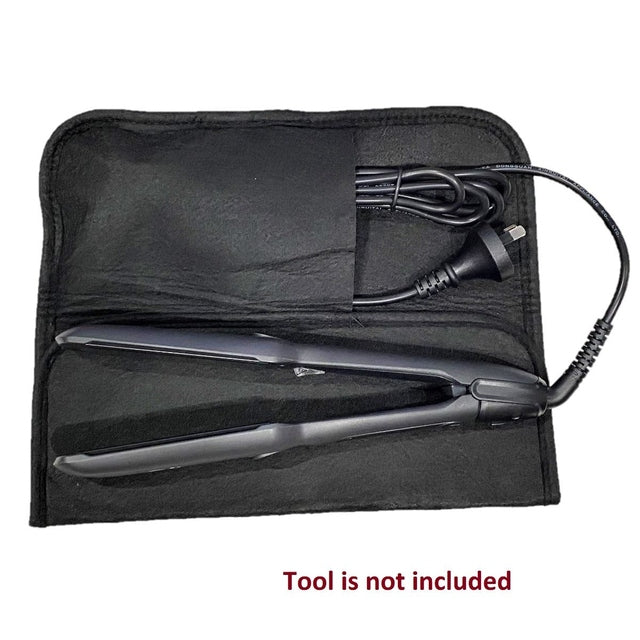 SSS Hair Black Felt Heat Proof Mat and Foldable Safety Pouch