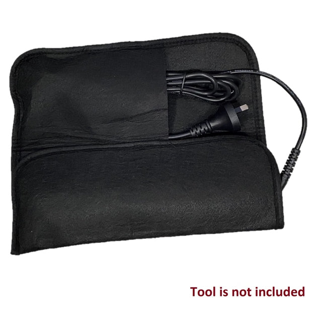 SSS Hair Black Felt Heat Proof Mat and Foldable Safety Pouch