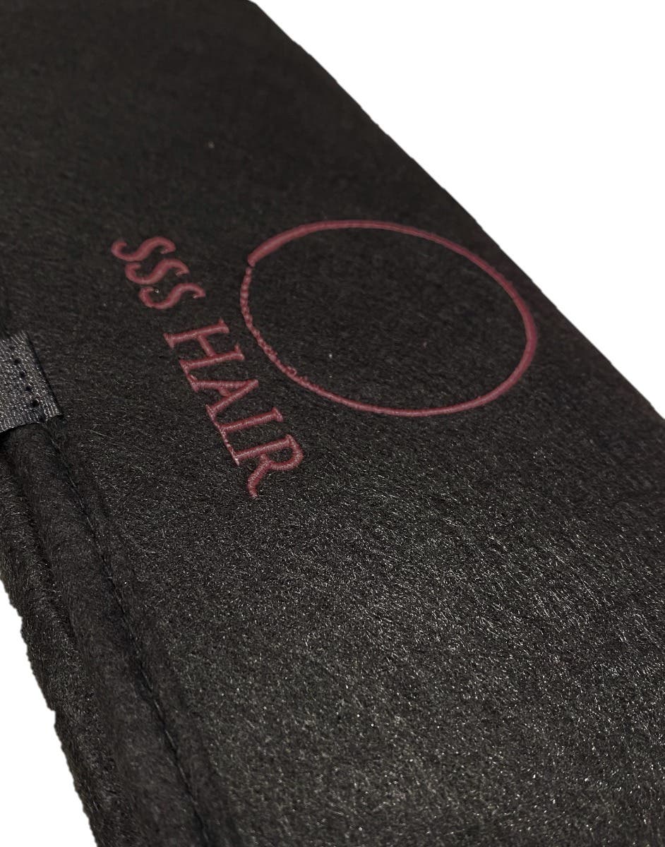SSS Hair Black Felt Heat Proof Mat and Foldable Safety Pouch