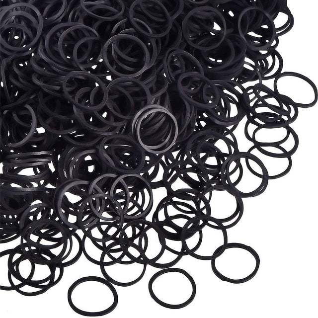 Black Rubber Bands for Hair Ties Small Elastics 300pcs