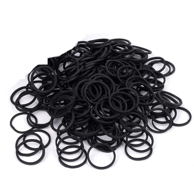 Black Rubber Bands for Hair Ties Small Elastics 300pcs