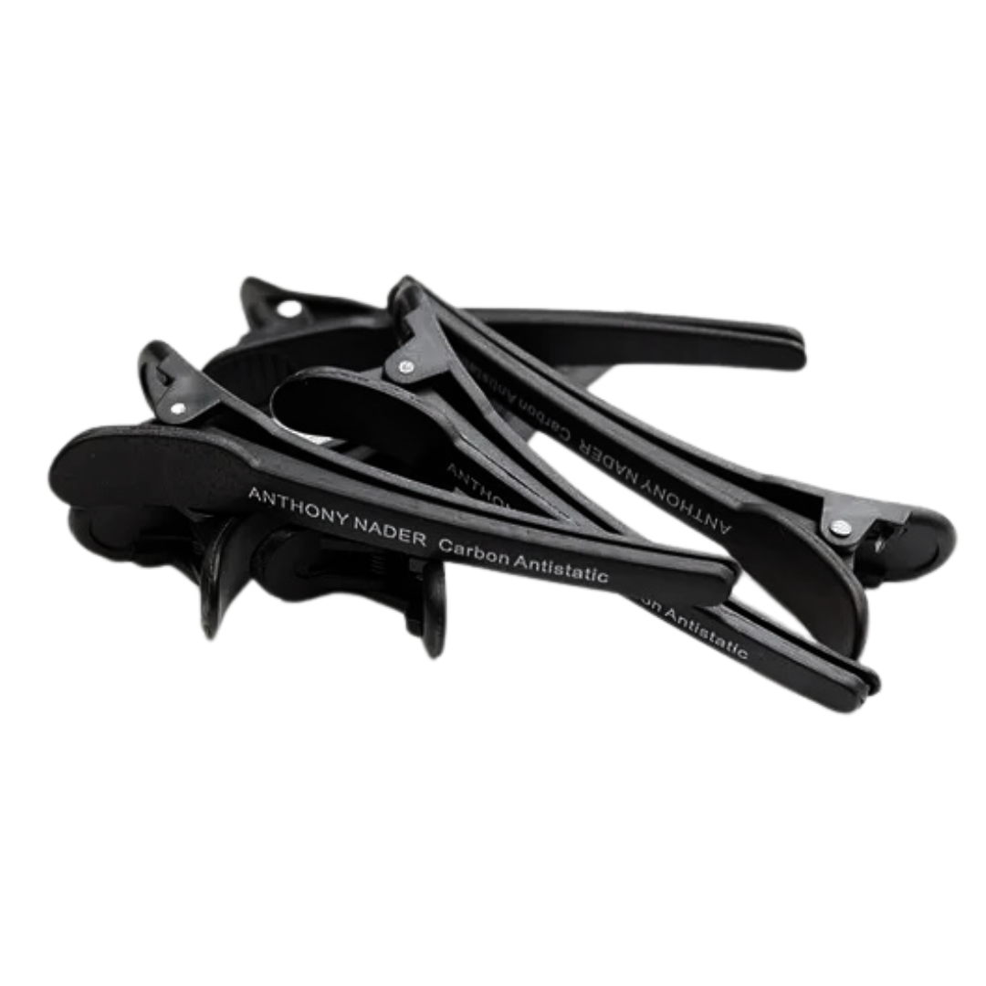 SSS Hair Carbon Fibre Hair Clips – 6-Pack | Anti-Static Sectioning Clips