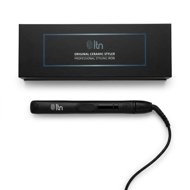 LTN Original ceramic styler displayed with branded presentation box