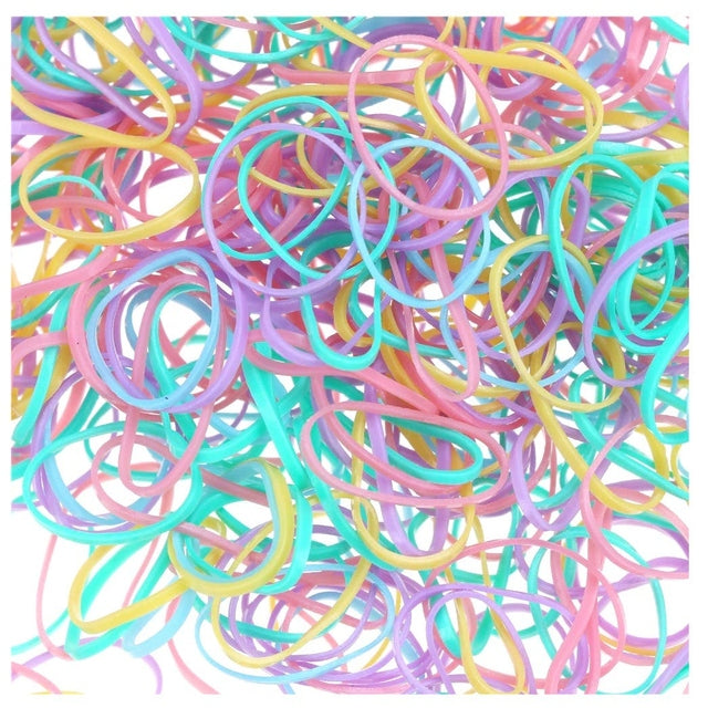 Women Elastic Rubber Band Ponytail Holder Hair Ties Rope 100pcs