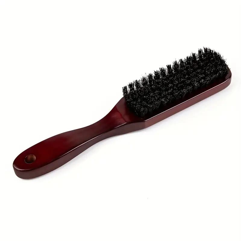 SSS Long Wood Handle Boar Bristle Barber Styling Brush
