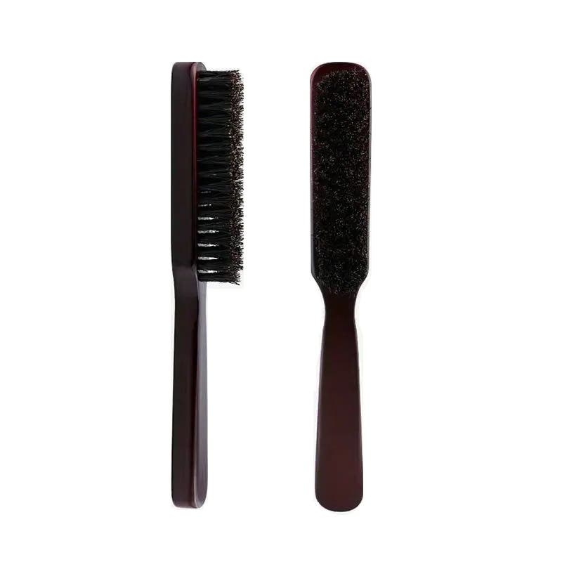 SSS Long Wood Handle Boar Bristle Barber Styling Brush