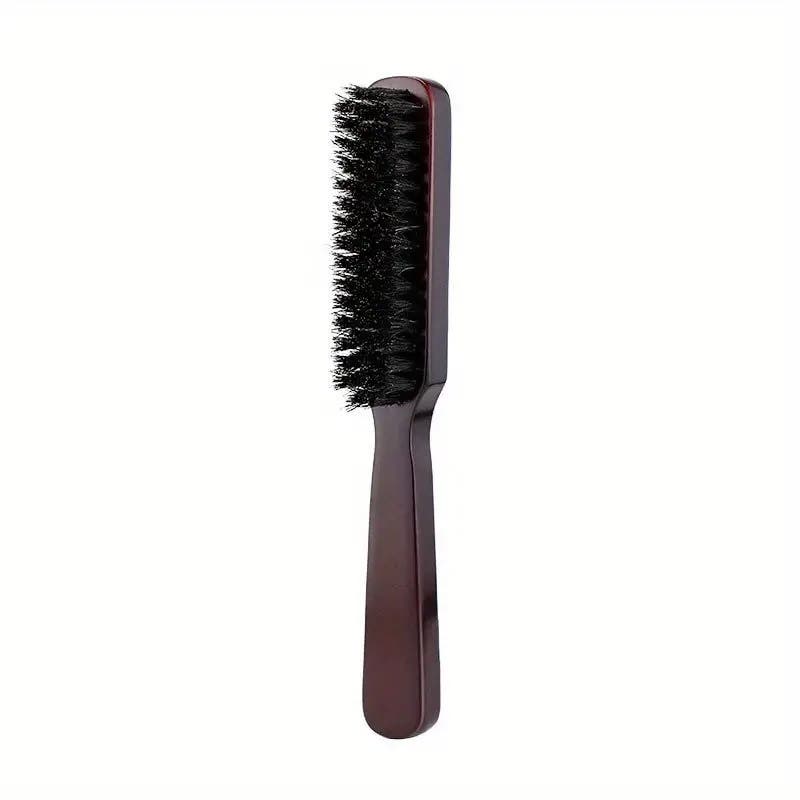 SSS Long Wood Handle Boar Bristle Barber Styling Brush