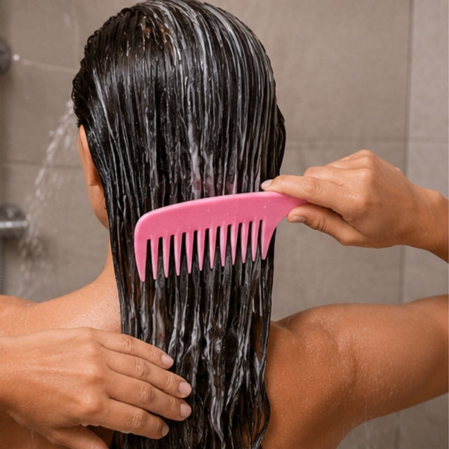 SSS Wide Tooth Hair Comb for Shower, Curly Hair & Conditioner Distribution