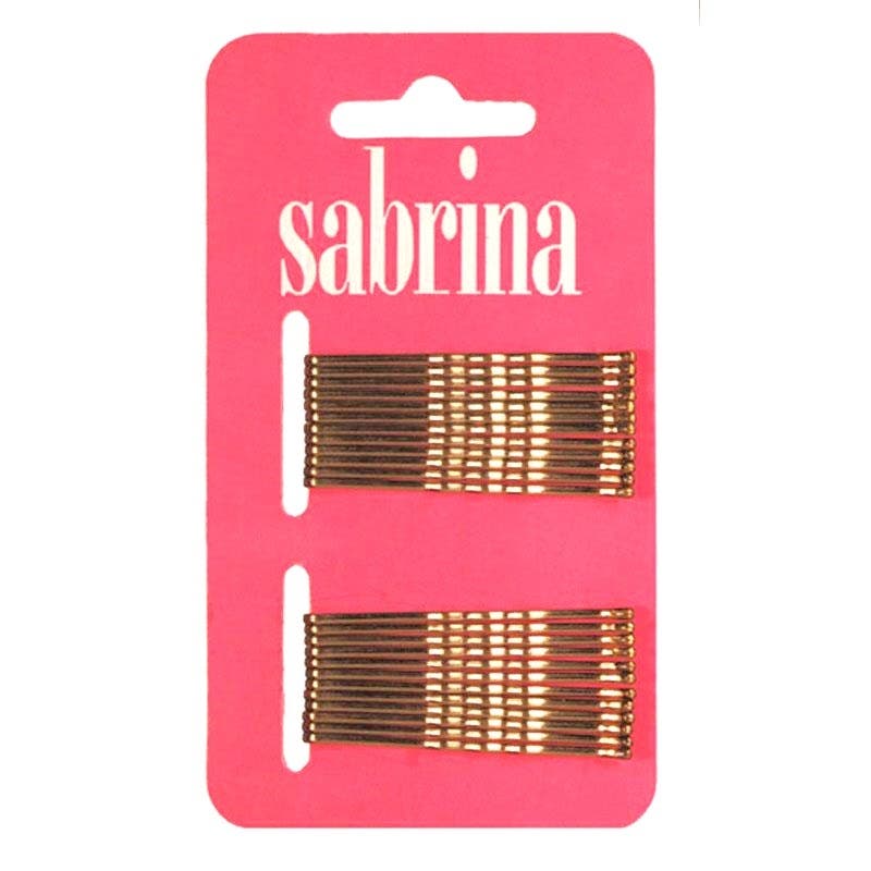 Sabrina Bobby Pins 24 per Card - Gold