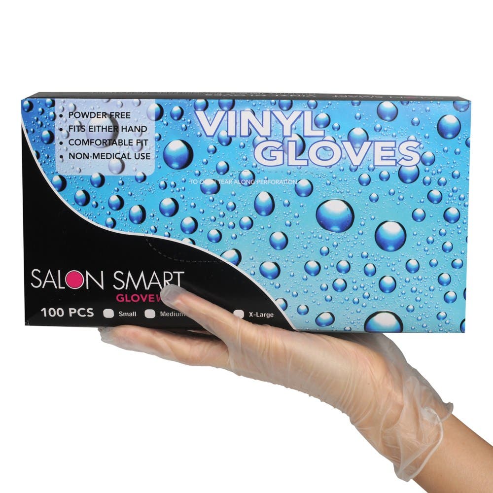 Salon Smart CLEAR Gloveworks Professional Vinyl Gloves 100pk * Choose size
