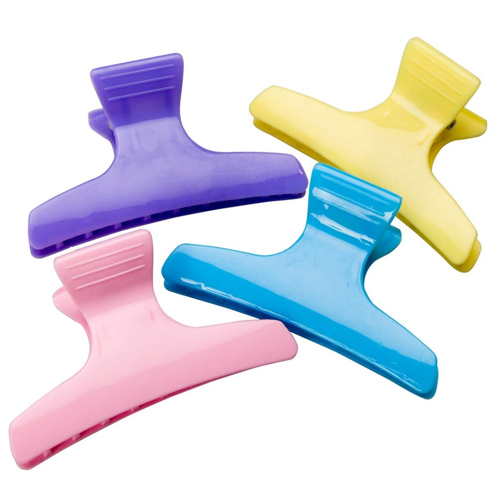 Salon Smart Coloured Butterfly Hair Clips, Large 12pk
