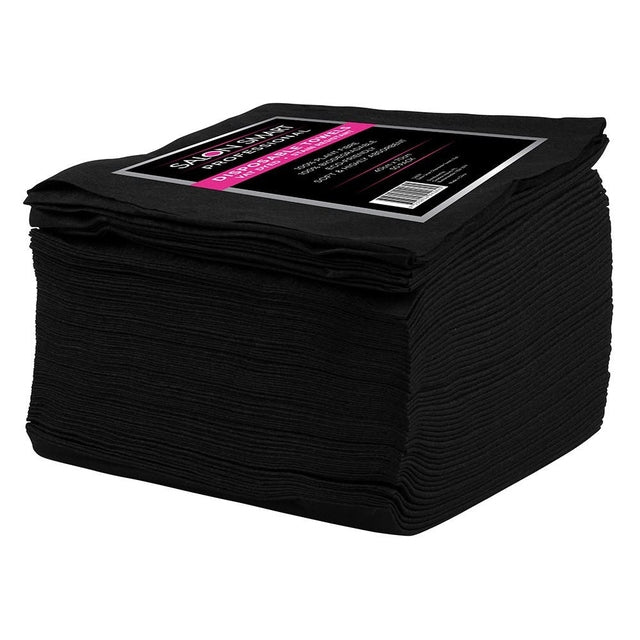 Salon Smart Disposable Towels Black 40x70cm - 50pk