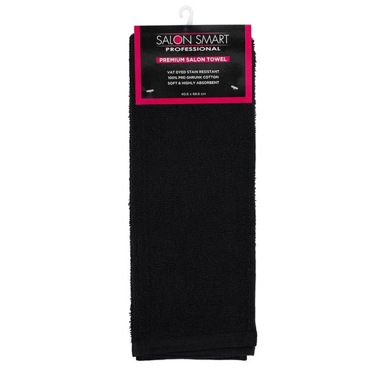 Salon Smart Premium Black Salon Towel 95g 40.6 x 68.6cm Single 1 Pk