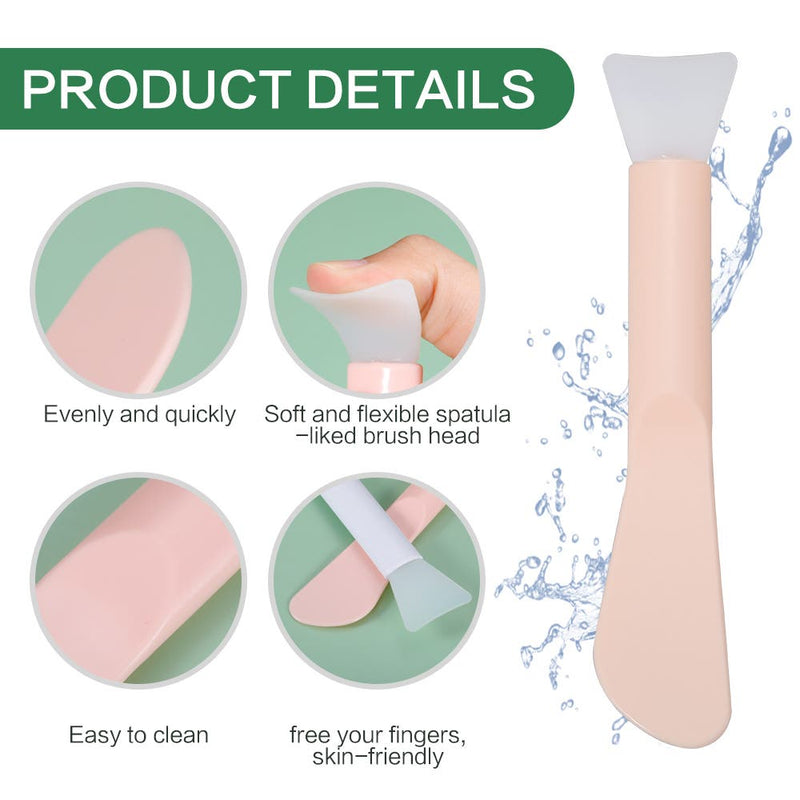 Silicone Beauty Mask Brush Dual Head - Pink