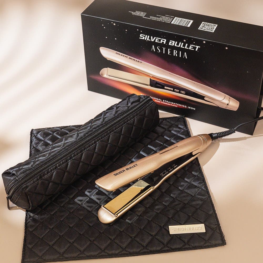 Silver Bullet Asteria Hair Straightener Ionic Titanium 32mm - Champagne