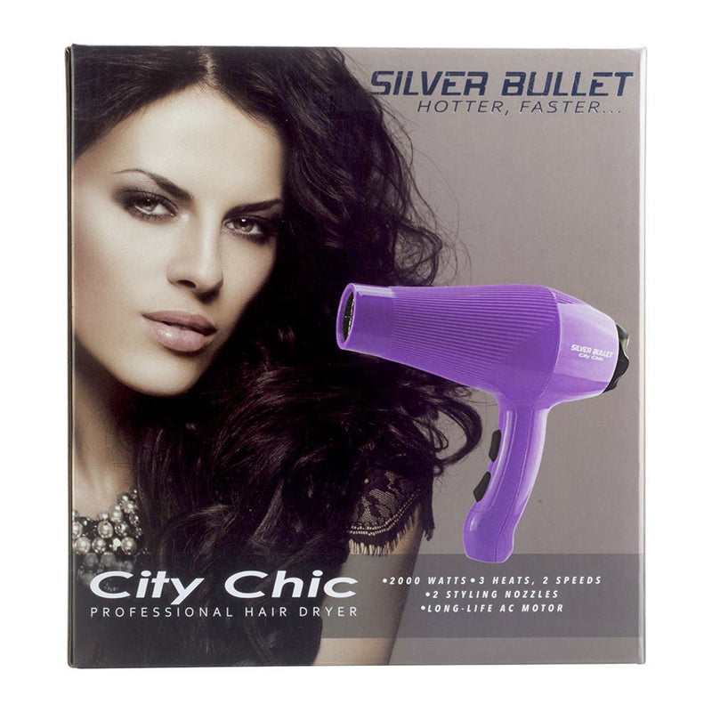 Silver Bullet City Chic Hair Dryer 2000W - Violet