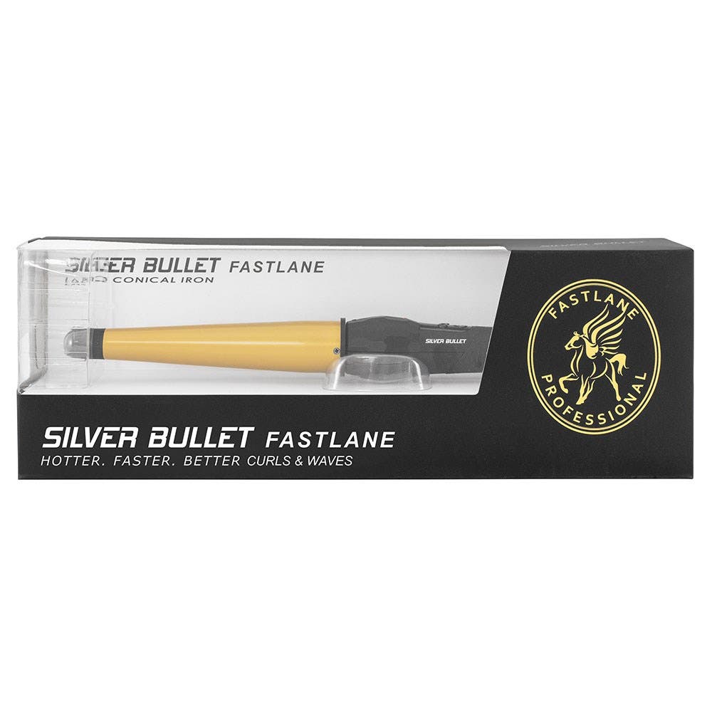 Silver Bullet Fastlane Ceramic Conical Curling Iron Gold *Choose size