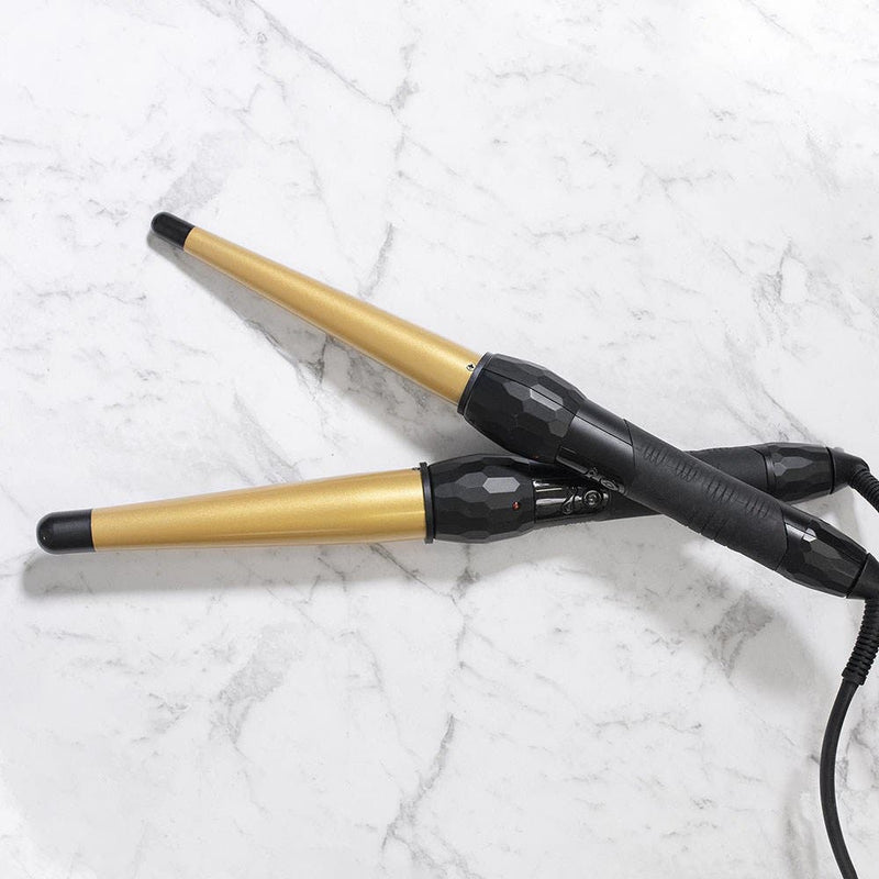 Silver Bullet Fastlane Ceramic Conical Curling Iron Gold *Choose size