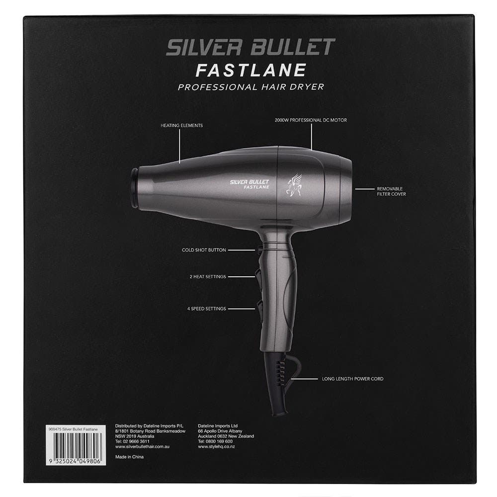 Silver Bullet Fastlane Hair Dryer Charcoal