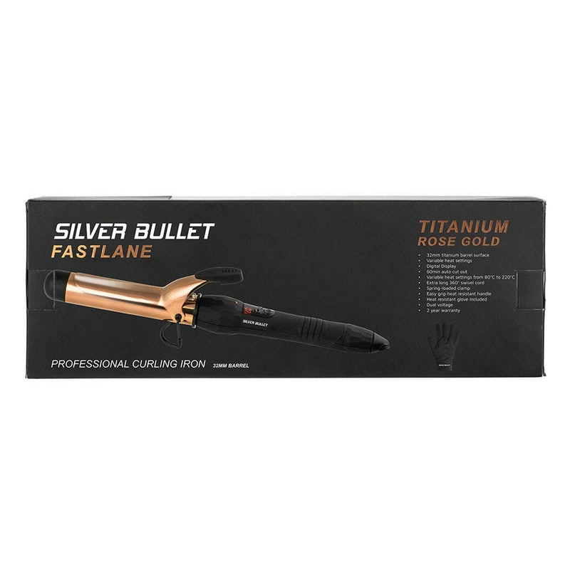 Silver Bullet Fastlane Titanium Rose Gold 32mm Curling Iron 900873