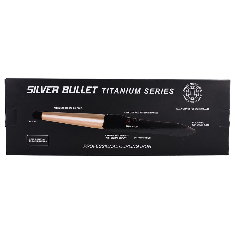 Silver Bullet Fastlane Titanium Rose Gold 32mm – 19mm Large Conical Curling Iron - 900870
